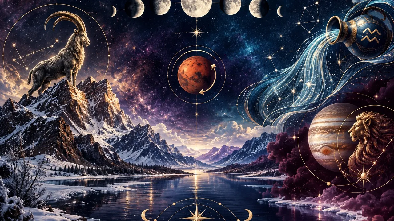 January 2027 astrology key dates illustration