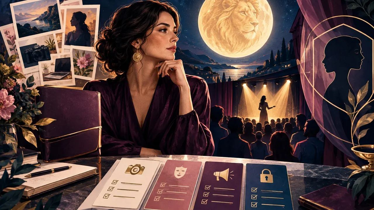 Leo full moon publish and performance checklist illustration