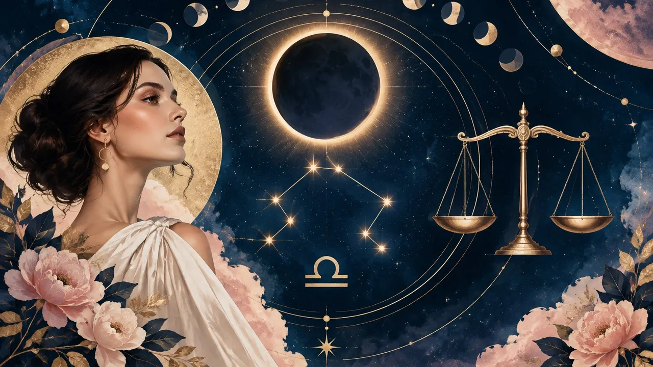 Libra new moon October 2026 date and astrology timeline illustration