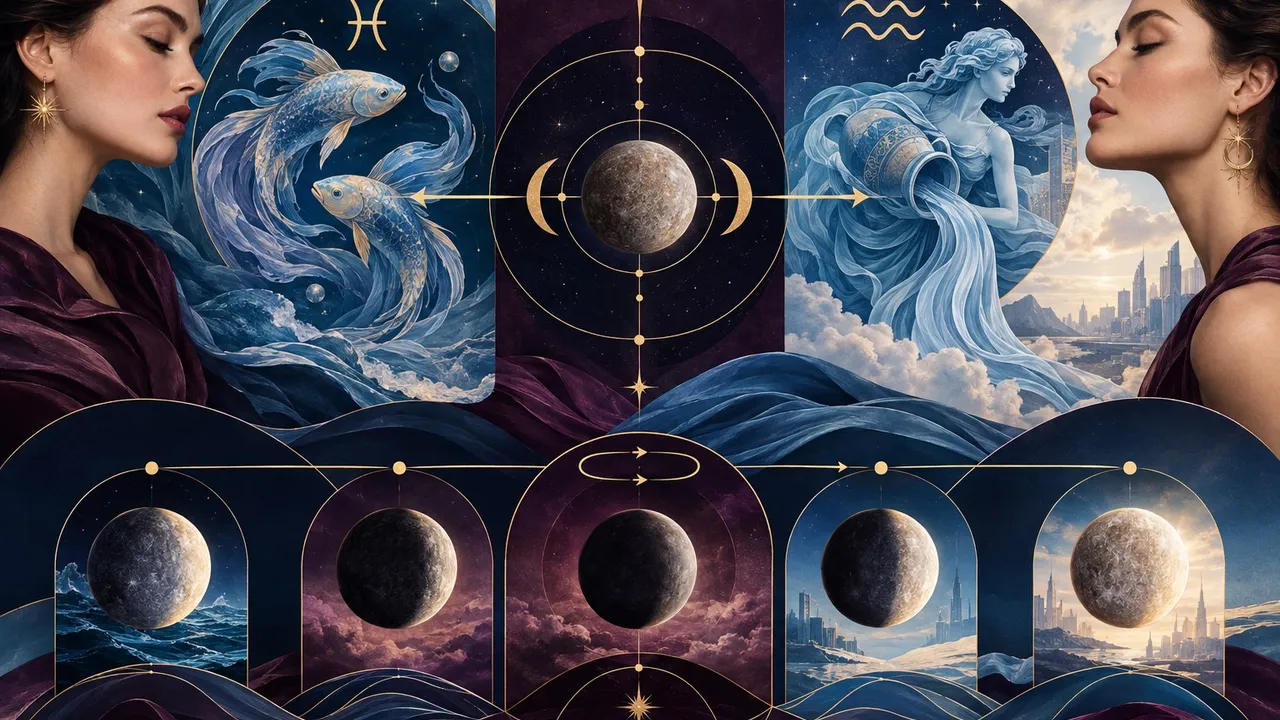 Mercury retrograde 2027 Pisces to Aquarius timeline illustration