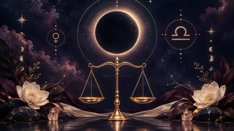 New moon in Libra October 2026 astrology illustration