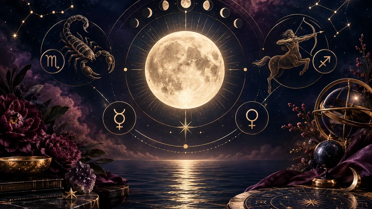 November 2026 astrology key dates illustration