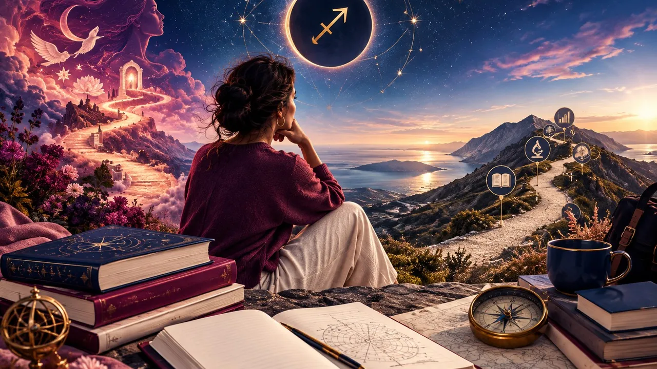 Sagittarius new moon belief versus evidence illustration