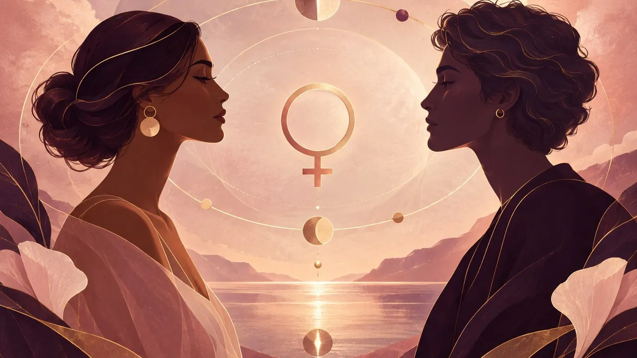 Venus retrograde 2026 love and relationship reflection illustration